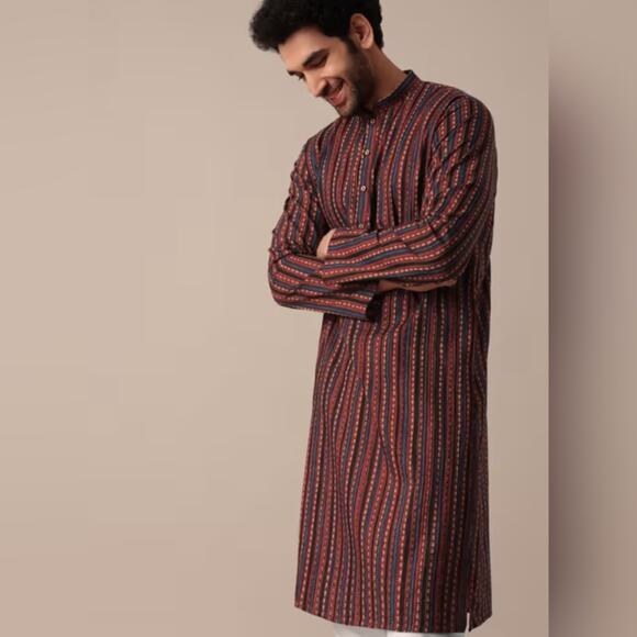 Kalki Striped Kurta for Men - Picture 8 of 9